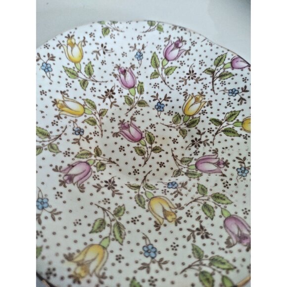 Vintage 1950s Rosina Floral Teacup and Saucer, Chintz June Pattern 4974 England - Picture 7 of 10